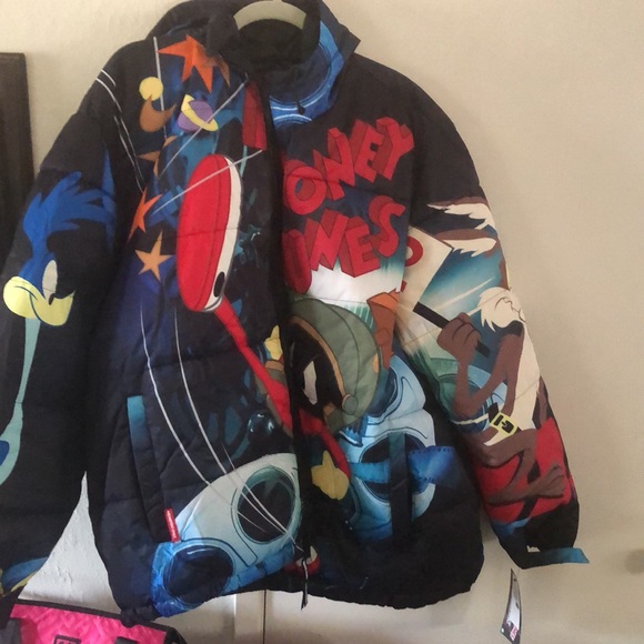 COPYRare! Members Only Looney Tunes Genius Puffer Jacket844 $90 or $80 w/offer - Picture 1 of 7